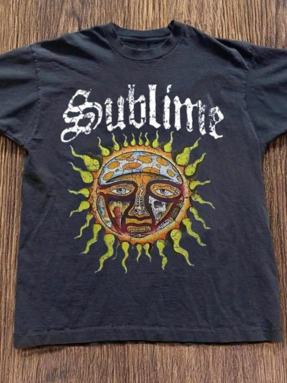 Vintage Sublime Sun T-Shirt, Gildan Men's Black and White Shirt, gift for her